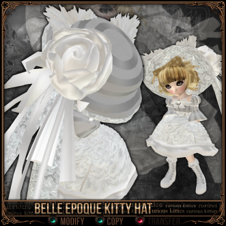 Curious Kitties - Belle Epoque Kitty Hat