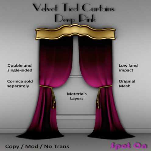 Spot On - Velvet Tied Curtains