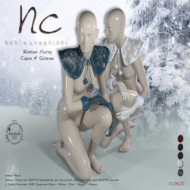 [NC] - Winter Furry Cape & Gloves