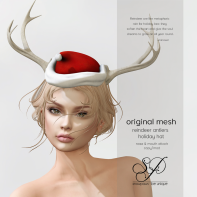Snowpaws - Reindeer Antlers - Holiday Hat